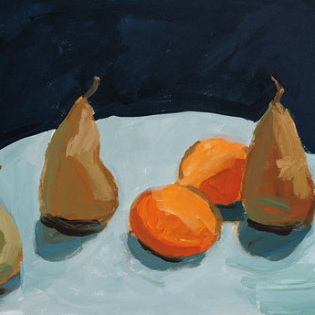 Canvas Art Print Pear and Orange Modern subject by Munger Pamela Fine Art Print quality
