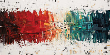 Abstract canvas art print featuring vibrant crystal-clear colors by Guedez Carmen, designed for a modern home decor aesthetic.