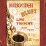 Vintage canvas art print of New Orleans Jazz III by Pela Design, featuring vibrant jazz scene in a colorful artistic style.