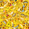 Feeling at home All Emoji Layers Symbols canvas art print by Lynne Ali featuring colorful emoji layers and symbols on a white background.