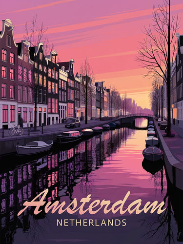 Amsterdam Coastal canvas art print by Magnusson Andreas, featuring a scenic coastal landscape with vibrant colors and artistic details.