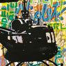 Colorful Nepalm Transportation canvas art print by Dean Russo from the Feeling at Home collection, showcasing vibrant street art style.