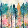 Feeling at Home Forest Line 1 nature canvas art print by Stewart Shawna featuring a tranquil forest scene on canvas.