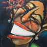 Feeling at Home Jazz Singer figurative canvas art print by Nyberg Tim, featuring vibrant musical scene on textured canvas.