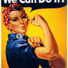 Vintage Apple Collection We Can Do It vintage canvas art print by Feeling at Home, featuring iconic wartime female worker image.
