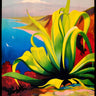 Sicile travel canvas art print by Feeling at home, featuring scenic Mediterranean landscape with vibrant colors and detailed design.
