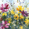 Springing Up 3 decorative canvas art print by Saunders Alonza, featuring vibrant, abstract floral design for home decor.