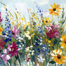 Springing Up 4 decorative canvas art print by Saunders Alonza, featuring vibrant abstract floral design for home decor.