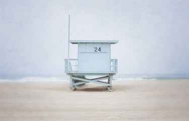 Misty Morning II coastal canvas art print by Urquhart Elizabeth, featuring a serene coastal scene in soft, muted tones.