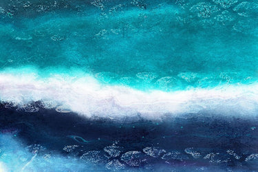 Abstract canvas art print featuring layered shapes in earthy tones by Allen Kimberly for Feeling at Home.