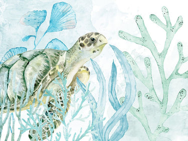 Coastal canvas art print titled “In the Sea 7” by Allen Kimberly, featuring serene ocean scene in calming tones.