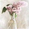 Feeling at Home purple hydrangea floral canvas art print by Allen Kimberly, featuring detailed purple flower artwork.