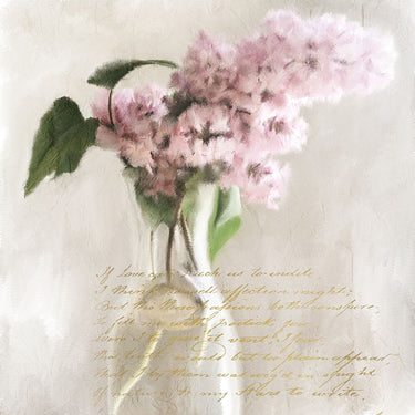 Feeling at Home purple hydrangea floral canvas art print by Allen Kimberly, featuring detailed purple flower artwork.