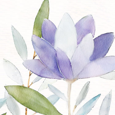 Purple Spring 2 floral canvas art print by Allen Kimberly, featuring vibrant spring flowers in a colorful, artistic design.