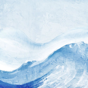 Abstract Waves 1 canvas art print by Allen Kimberly for Feeling at Home, featuring vibrant wave design on textured canvas.