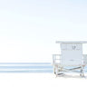 Beach hut coastal canvas art print by Straatsma Leah, featuring vibrant seaside scene, perfect for coastal home decor.