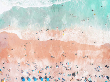 Bright Beaching Out abstract canvas art print by Villa Milli, featuring vibrant colors and modern design for home decor.
