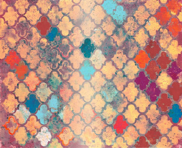 Turning Warm abstract canvas art print by Feeling at Home featuring vibrant, swirling colors and modern design by Haynes Smith.
