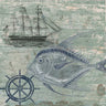 Deep Sea Blue coastal canvas art print by Lewis Sheldon showing a serene ocean scene in soothing blue tones.