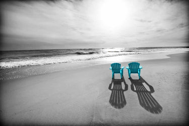 Adirondak Teal Coastal canvas art print by Foschino Suzanne, featuring calming teal and coastal scene in a Feeling at Home artwork.