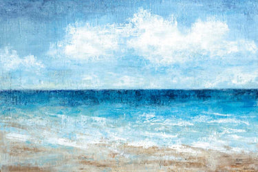 Feeling at Home Fair Weather Coastal Canvas art print by Nan featuring a serene seaside scene on textured canvas.