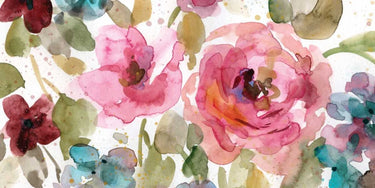 Feeling at Home garden palette floral canvas art print by Robinson Carol, featuring vibrant botanical artwork on canvas.