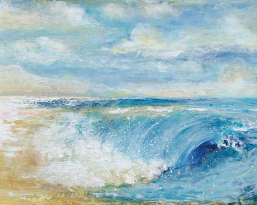 Feeling at Home coastal canvas art print featuring The Perfect Wave by Tava Studios, showcasing a vibrant ocean wave scene.