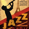 Jazz in Paris figurative canvas art print by Knutsen Conrad featuring vibrant abstract jazz scene in warm colors.
