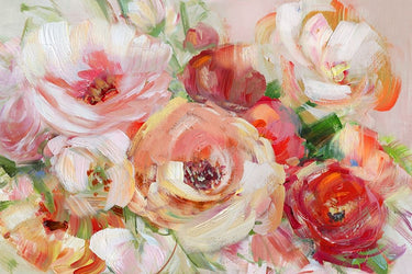 Feeling at Home floral canvas art print by Swatland Sally featuring bold summer summer floral design on canvas.