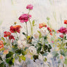 Feeling at Home Persian Buttercups floral canvas art print by Swatland Katie featuring vibrant buttercup flowers on textured canvas.