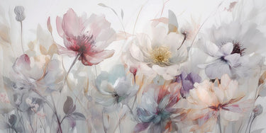 Decorative canvas art print titled "My Magical Garden" by Weisz Irene, featuring vibrant floral illustrations for home decor.