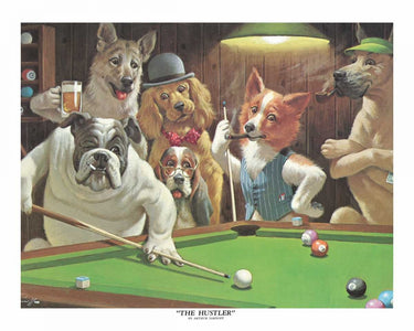 Feeling at Home Hustler Animals canvas art print by Sarnoff Arthur, featuring vibrant, detailed animal artwork on canvas.