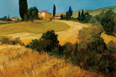 Feeling at Home Bella Toscana landscape canvas art print by Craig Philip featuring scenic Tuscan countryside with rolling hills and vibrant colors.