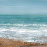 Hazy Days Coastal canvas art print by Feeling at Home featuring a serene beach scene with soft, hazy colors and coastal details.