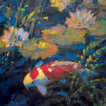 Water Garden II Animals canvas art print by Ostlund Leif, featuring colorful animal illustrations on textured canvas.