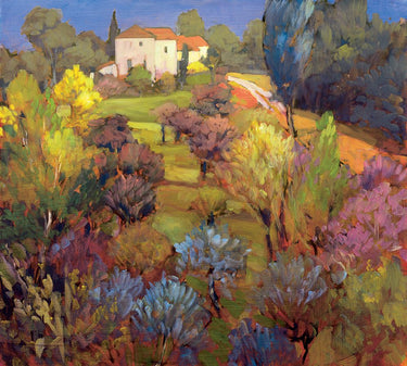 Spring Orchard Landscape Canvas art print by Craig Philip, featuring vibrant orchard trees and spring scenery.