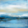 Coastal blue art print titled "Dreaming Blue I" by Feeling at Home, featuring serene ocean-inspired canvas artwork.