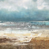 Abstract Oceanscape canvas art print by Quintero Tita, featuring vibrant blue and teal ocean-inspired brushstrokes and textures.