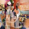 African canvas art print by White Lee, featuring vibrant traditional patterns and bold colors, suitable for home decor.