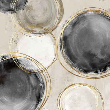 Black II Abstract Canvas art print by Peal Emma, featuring bold rings and modern design for contemporary home decor.