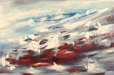Feeling at Home Solitude Abstract Canvas art print by Ligeros Cynthia featuring a calming, modern abstract design on canvas.