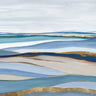 Abstract canvas art print titled "Dance of Hills" by Jacob Q, featuring vibrant, flowing landscape-inspired design on a textured surface.