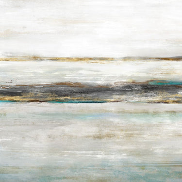 Feeling at Home Waters Edge I abstract canvas art print by Isabelle Z featuring a tranquil water scene with soft, flowing colors.