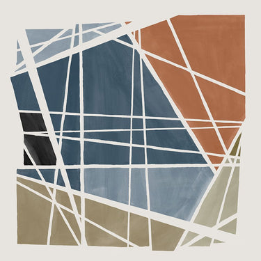 Feeling at Home Pieces Together II abstract canvas art print by Isabelle Z, featuring vibrant colors and modern design.