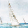 Coastal Canvas art print "Set Sail I" by Isabelle Z, featuring a nautical scene with sailboats, by Feeling at Home.