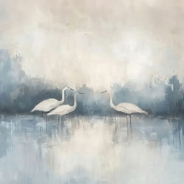 Still Waters Soft Wings II Animals canvas art print by Grace Mona, featuring gentle animal scenes on textured canvas.