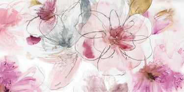 Decorative canvas art print titled Pretty In Pink III by Jensen Asia, featuring vibrant pink abstract designs for home decor.