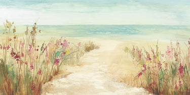 Feeling at Home landscape canvas art print by Jensen Asia featuring a serene beach scene with calming colors.