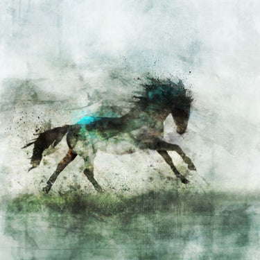 Abstract canvas art print featuring Lone Star design by Roko Ken, displayed on a wall in a modern home decor setting.
