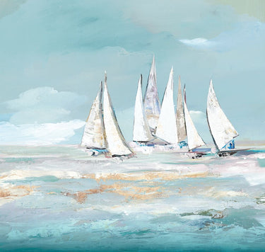 Coastal-themed canvas art print by Feeling at Home, featuring vibrant colors and ocean-inspired design by Lera.